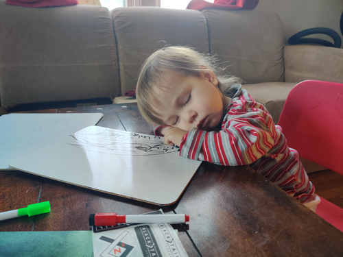 All tuckered out