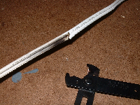 cut and burnt wire with gouged wire cutters