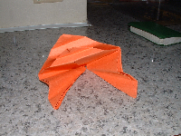 Jonathan's own origami design of a bat.